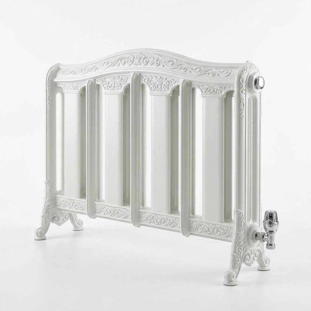 Edwardian Aluminium 4 Column Radiator, 450mm high, in Anthracite 7016
