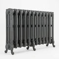 Edwardian Aluminium 4 Column Radiator, 750mm high, in Anthracite 7016