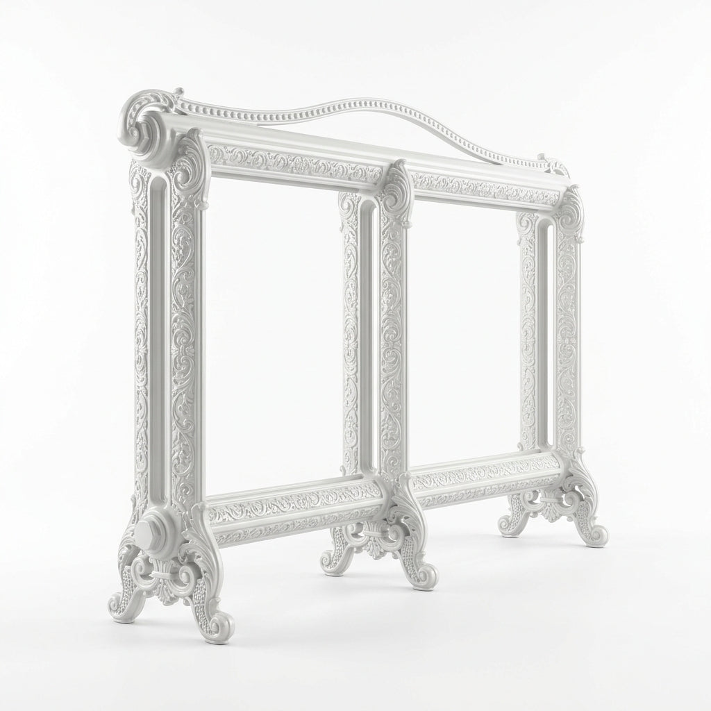 Rococo Aluminium 3 Column Radiator, 470mm high, in Anthracite 7016