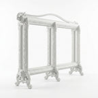 Rococo Aluminium 3 Column Radiator, 770mm high, in White RAL 9010