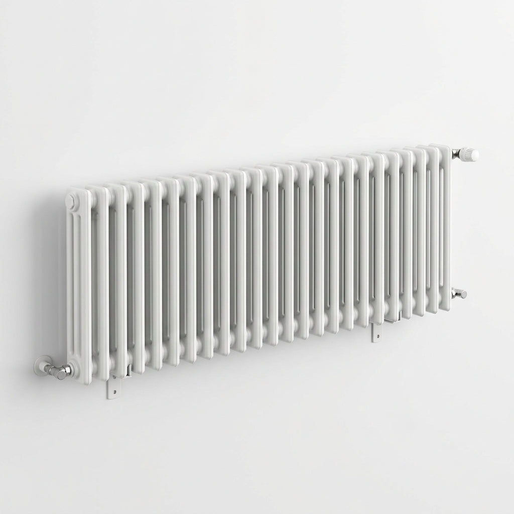 Arroll Steel 2 Column Horizontal Radiator – 300mm in White RAL 9010