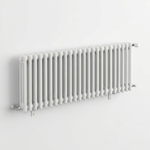 Arroll Steel 2 Column Horizontal Radiator – 300mm in White RAL 9010
