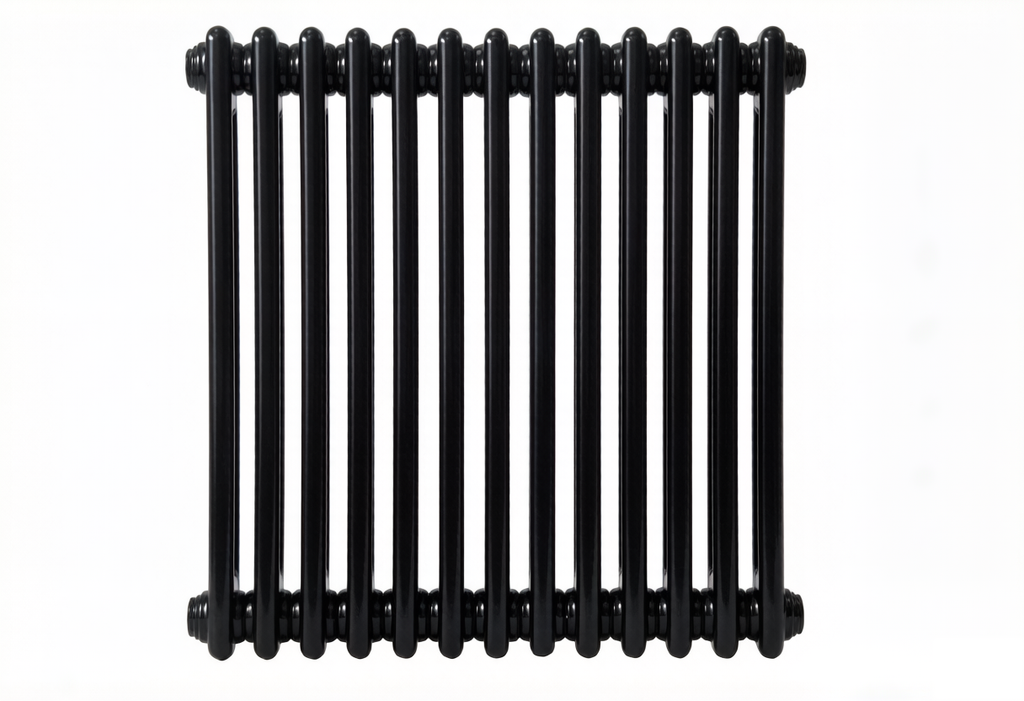Arroll Steel 2 Column Horizontal Radiator – 600mm in Black RAL 9005