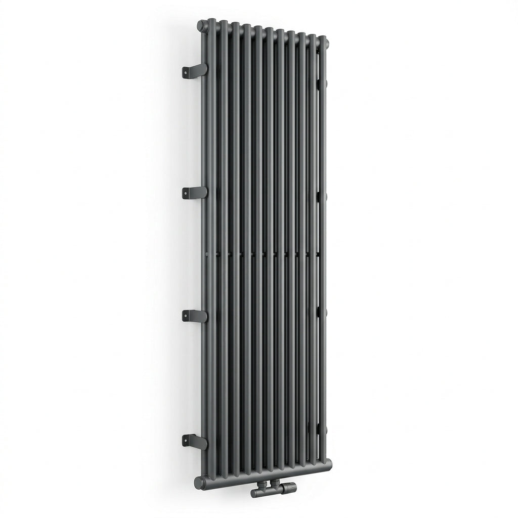 Arroll Steel 2 Column Vertical Radiator – 1800mm in Anthracite 7016