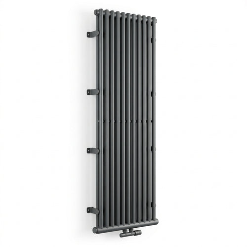 Arroll Steel 2 Column Vertical Radiator – 1800mm in Anthracite 7016