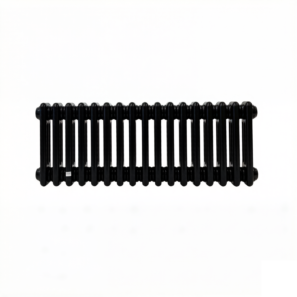 Arroll Steel 3 Column Horizontal Radiator – 300mm in Black RAL 9005