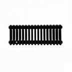 Arroll Steel 3 Column Horizontal Radiator – 300mm in Black RAL 9005