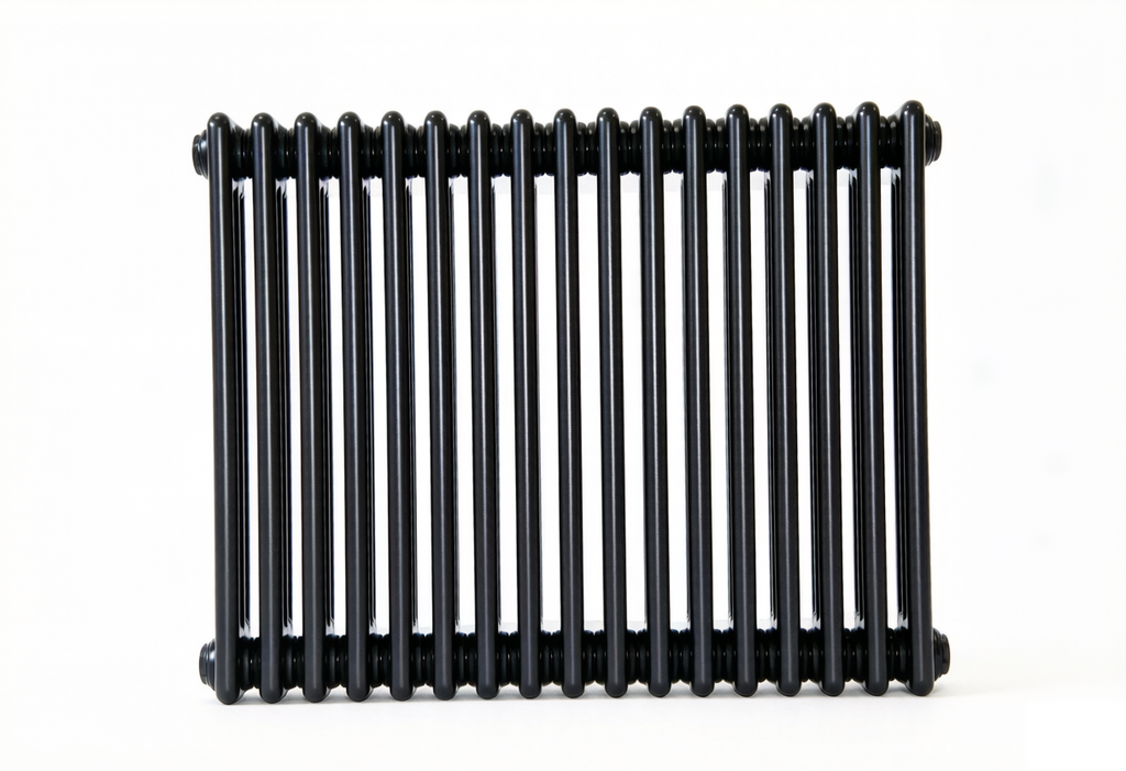 Arroll Steel 3 Column Horizontal Radiator – 600mm in Black RAL 9005