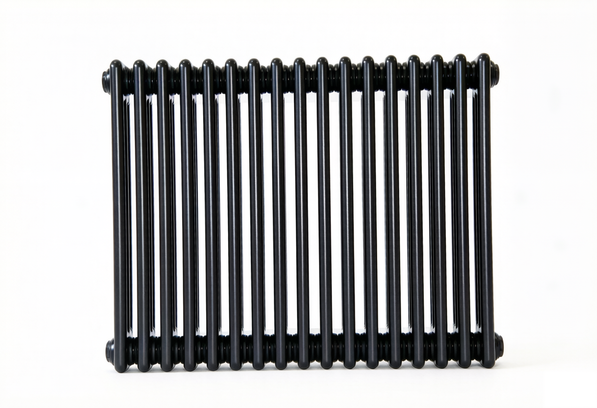 Arroll Steel 3 Column Horizontal Radiator – 600mm in Black RAL 9005