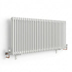 Arroll Steel 4 Column Horizontal Radiator – 600mm in Anthracite 7016