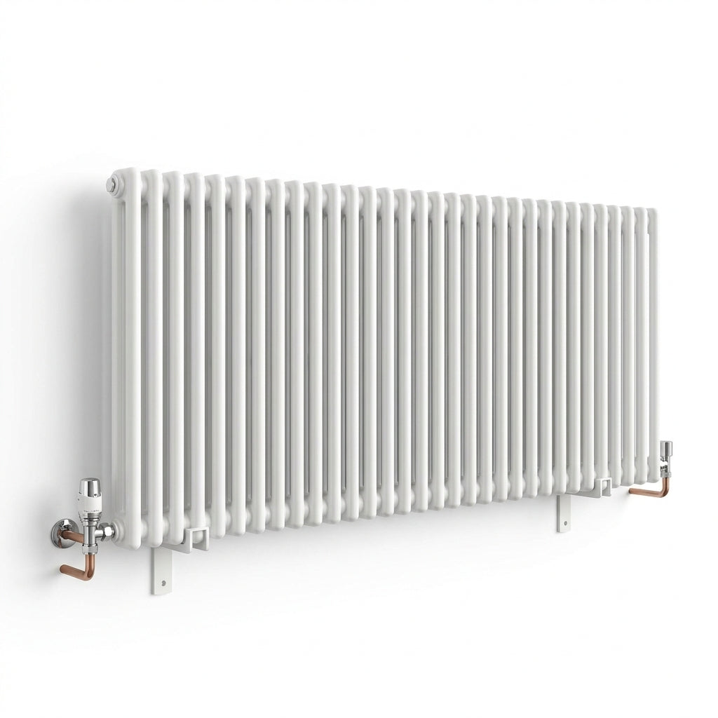 Arroll Steel 4 Column Horizontal Radiator – 600mm in Anthracite 7016