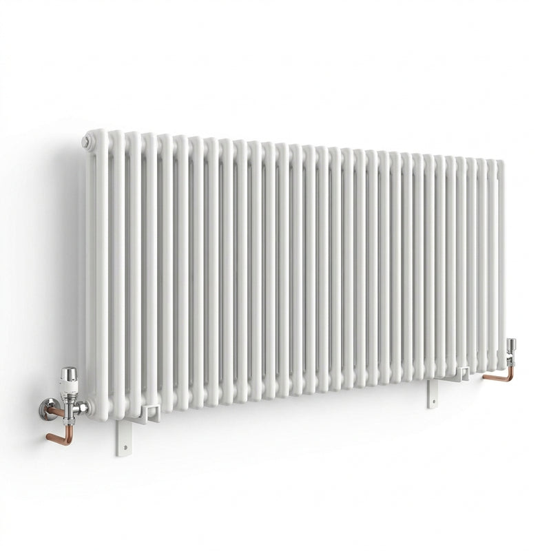 Arroll Steel 4 Column Horizontal Radiator – 600mm in Anthracite 7016