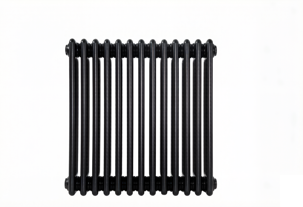 Arroll Steel 4 Column Horizontal Radiator – 600mm in Black RAL 9005