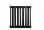 Arroll Steel 4 Column Horizontal Radiator – 600mm in Black RAL 9005