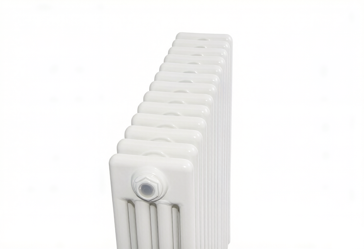 Arroll Steel 4 Column Horizontal Radiator – 600mm in White RAL 9010